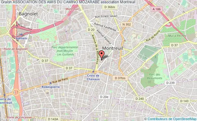 plan association Association Des Amis Du Camino Mozarabe Montreuil
