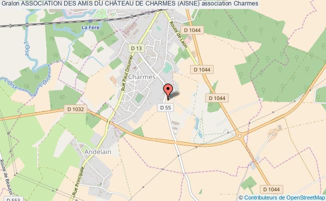 plan association Association Des Amis Du ChÂteau De Charmes (aisne) Charmes