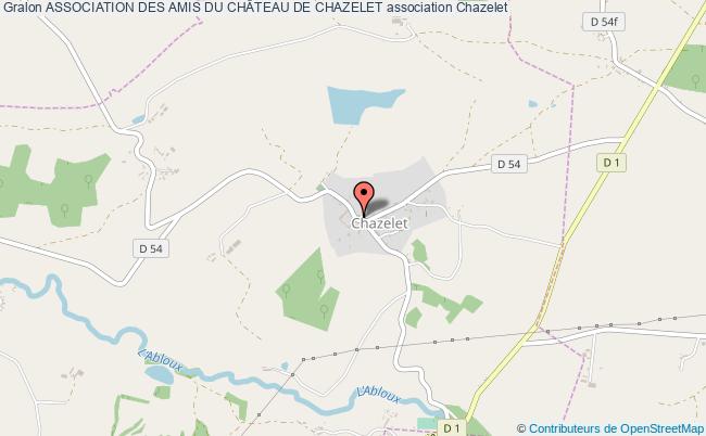 plan association Association Des Amis Du ChÂteau De Chazelet Chazelet