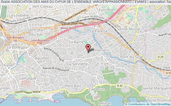 plan association Association Des Amis Du Ch?ur De L'ensemble Varois Appassionnato ( Evamis ) Toulon