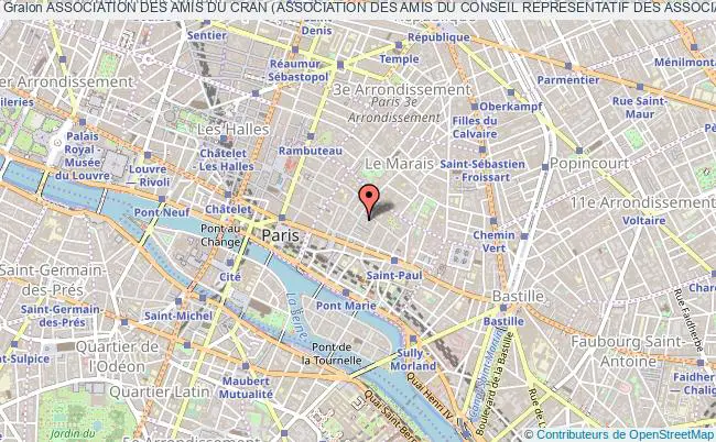 plan association Association Des Amis Du Cran (association Des Amis Du Conseil Representatif Des Associations Noires De France) Paris