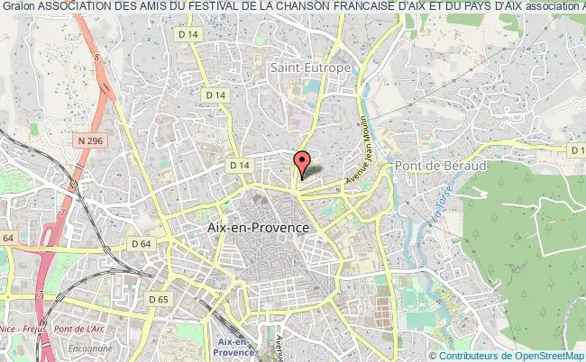 plan association Association Des Amis Du Festival De La Chanson Francaise D'aix Et Du Pays D'aix Aix-en-Provence