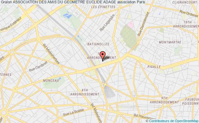 plan association Association Des Amis Du Geometre Euclide Adage Paris