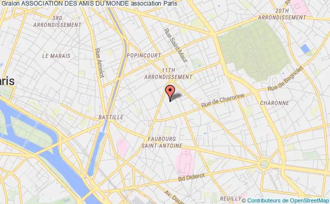 plan association Association Des Amis Du Monde Paris 11e