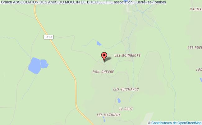 plan association Association Des Amis Du Moulin De Breuillotte Quarré-les-Tombes