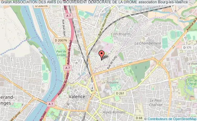 plan association Association Des Amis Du Mouvement Democrate De La Drome Bourg-lès-Valence