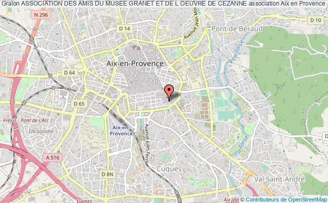 plan association Association Des Amis Du Musee Granet Et De L Oeuvre De Cezanne Aix-en-Provence