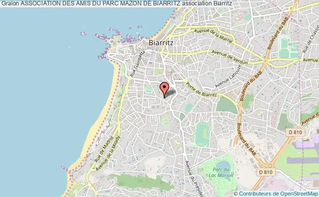 plan association Association Des Amis Du Parc Mazon De Biarritz Biarritz