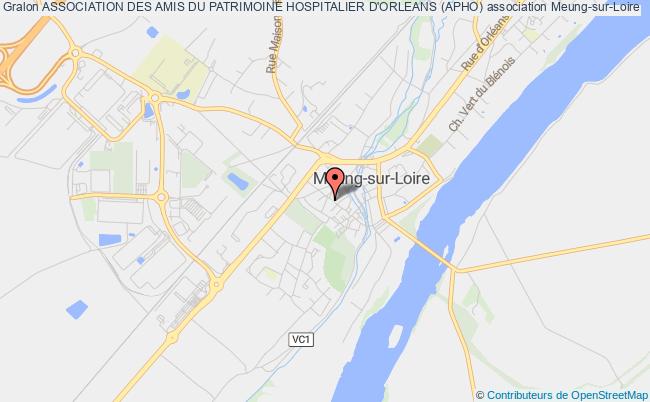 plan association Association Des Amis Du Patrimoine Hospitalier D'orleans (apho) Meung-sur-Loire