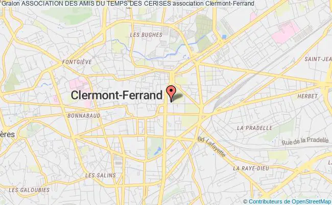 plan association Association Des Amis Du Temps Des Cerises Clermont-Ferrand