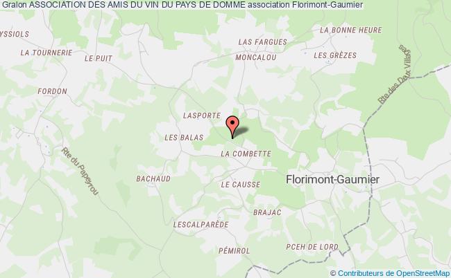 plan association Association Des Amis Du Vin Du Pays De Domme Florimont-Gaumier