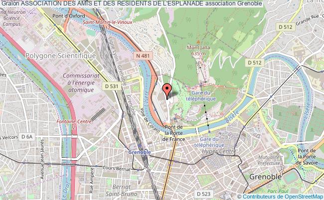 plan association Association Des Amis Et Des Residents De L'esplanade Grenoble