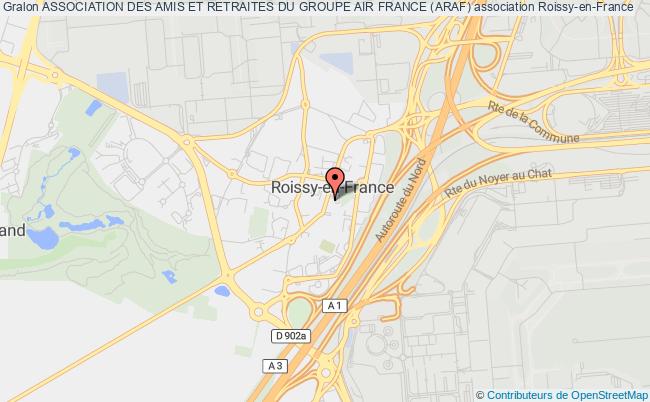 plan association Association Des Amis Et Retraites Du Groupe Air France (araf) Roissy-en-France