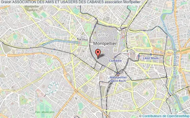 plan association Association Des Amis Et Usagers Des Cabanes Montpellier
