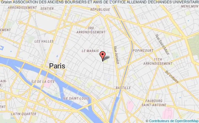 plan association Association Des Anciens Boursiers Et Amis De L'office Allemand D'echanges Universitaires (daad) Paris