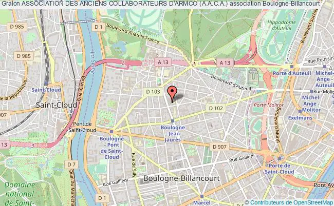 plan association Association Des Anciens Collaborateurs D'armco (a.a.c.a.) Boulogne-Billancourt