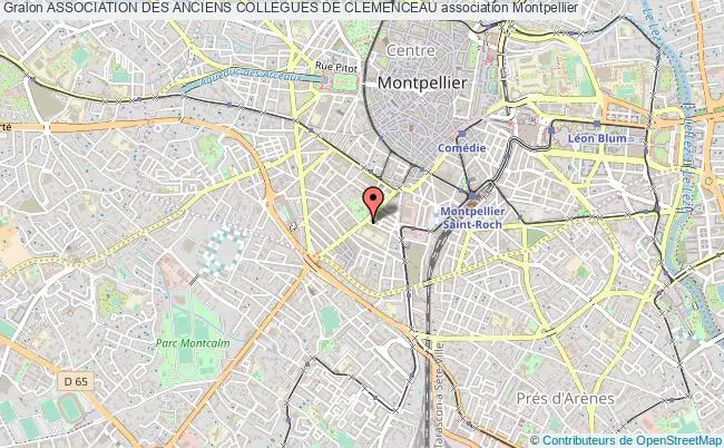 plan association Association Des Anciens Collegues De Clemenceau Montpellier