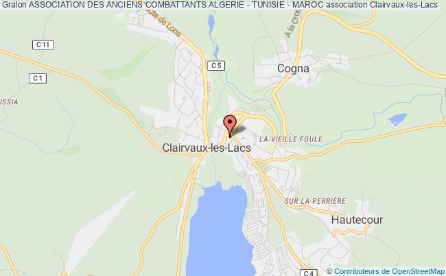 plan association Association Des Anciens Combattants Algerie - Tunisie - Maroc Clairvaux-les-Lacs