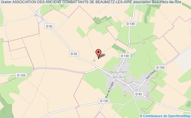 plan association Association Des Anciens Combattants De Beaumetz-les-aire Beaumetz-lès-Aire