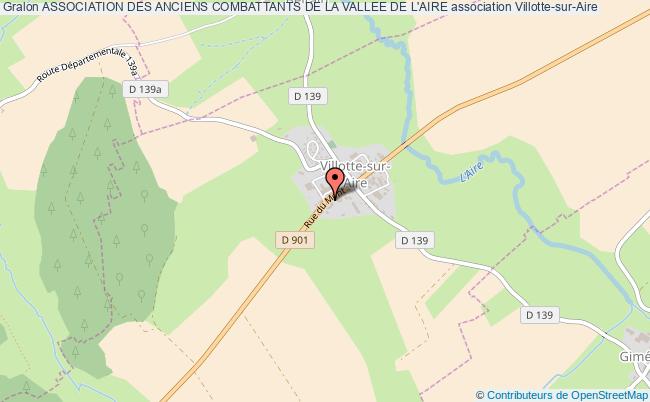plan association Association Des Anciens Combattants De La Vallee De L'aire Villotte-sur-Aire