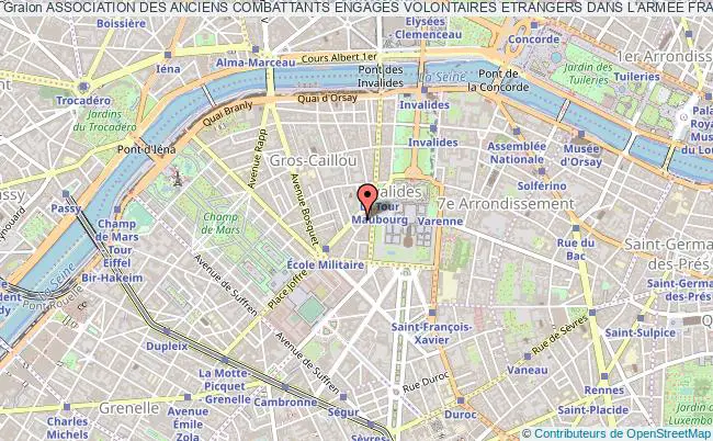 plan association Association Des Anciens Combattants Engages Volontaires Etrangers Dans L'armee Francaise Paris