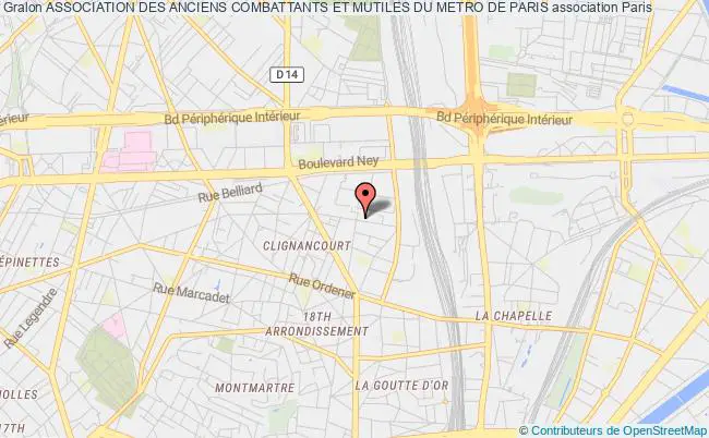 plan association Association Des Anciens Combattants Et Mutiles Du Metro De Paris Paris