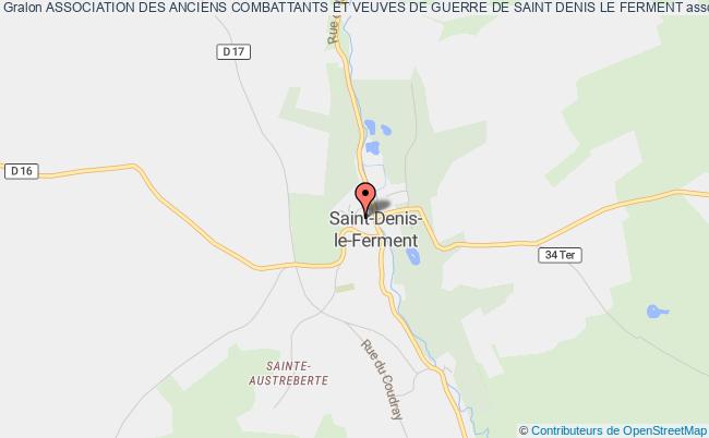 plan association Association Des Anciens Combattants Et Veuves De Guerre De Saint Denis Le Ferment Saint-Denis-le-Ferment