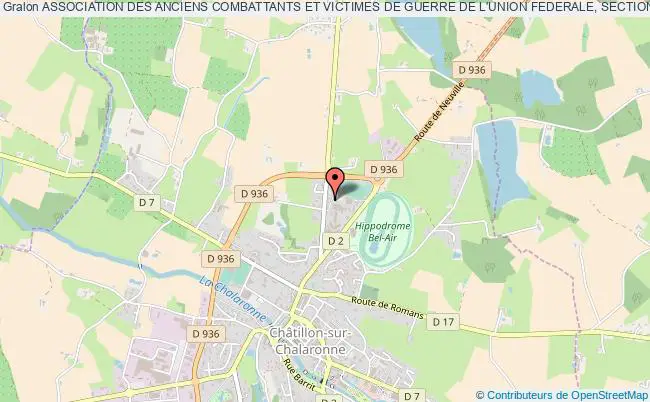 plan association Association Des Anciens Combattants Et Victimes De Guerre De L'union Federale, Section De Chatillon Sur Chalaronne Châtillon-sur-Chalaronne