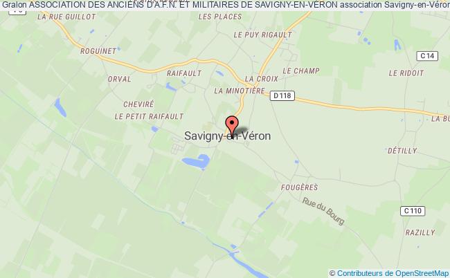 plan association Association Des Anciens D'a.f.n. Et Militaires De Savigny-en-vÉron Savigny-en-Véron