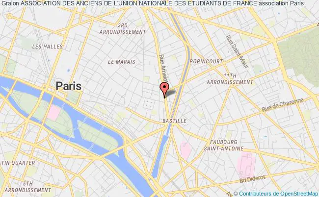 plan association Association Des Anciens De L'union Nationale Des Etudiants De France PARIS
