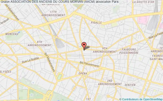 plan association Association Des Anciens Du Cours Morvan (aacm) Paris