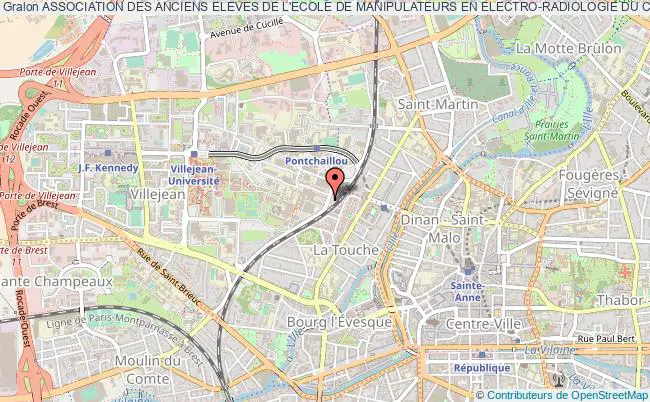 plan association Association Des Anciens Eleves De L'ecole De Manipulateurs En Electro-radiologie Du C.h.r. De Rennes Rennes