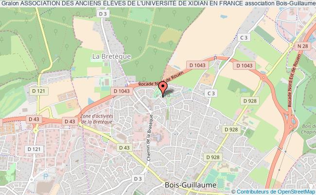 plan association Association Des Anciens ÉlÈves De L'universitÉ De Xidian En France Bois-Guillaume