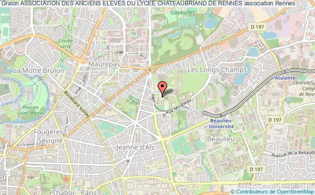 plan association Association Des Anciens Eleves Du Lycee Chateaubriand De Rennes Rennes