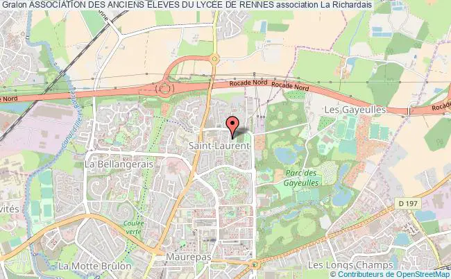 plan association Association Des Anciens Eleves Du LycÉe De Rennes RENNES