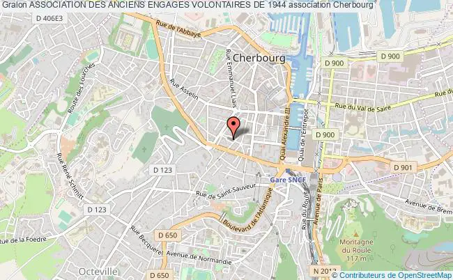 plan association Association Des Anciens Engages Volontaires De 1944 Cherbourg-Octeville