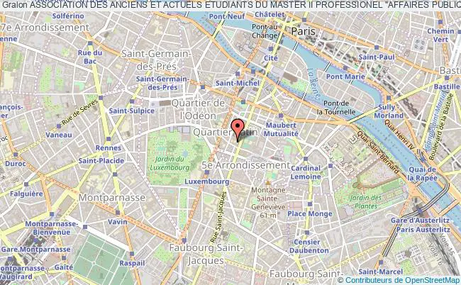 plan association Association Des Anciens Et Actuels Etudiants Du Master Ii Professionel "affaires Publiques" Universite Paris I Pantheon-sorbonne Paris 5e
