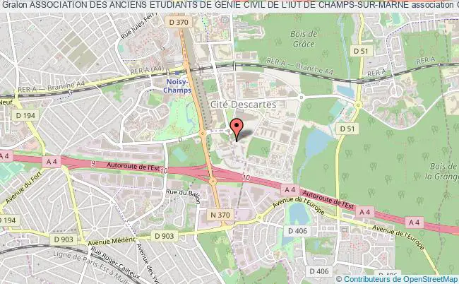 plan association Association Des Anciens Etudiants De Genie Civil De L'iut De Champs-sur-marne Champs-sur-Marne