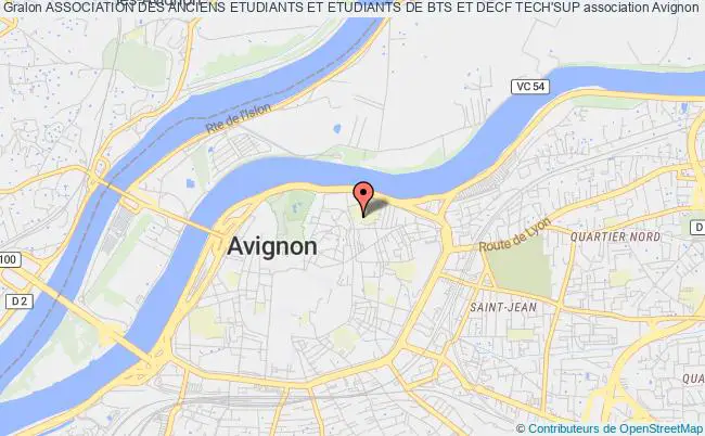 plan association Association Des Anciens Etudiants Et Etudiants De Bts Et Decf Tech'sup Avignon