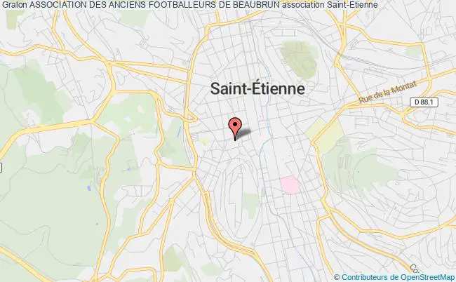 plan association Association Des Anciens Footballeurs De Beaubrun Saint-Étienne