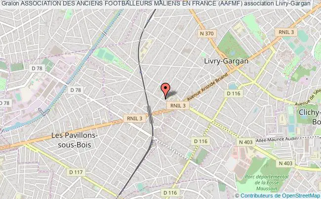 plan association Association Des Anciens Footballeurs Maliens En France (aafmf) Livry-Gargan