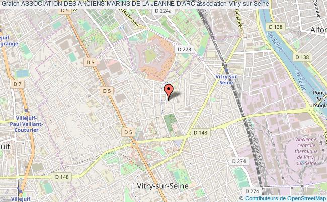 plan association Association Des Anciens Marins De La Jeanne D'arc Vitry-sur-Seine