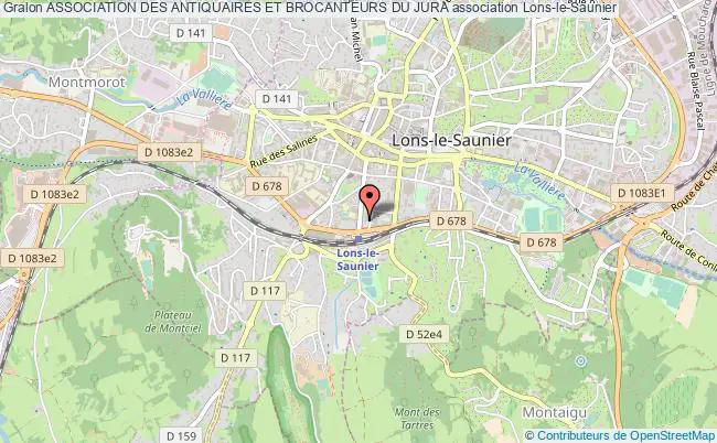 plan association Association Des Antiquaires Et Brocanteurs Du Jura Lons-le-Saunier