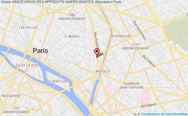plan association Association Des Apprentis Americanistes Paris