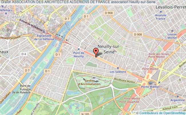 plan association Association Des Architectes Algeriens De France Neuilly-sur-Seine