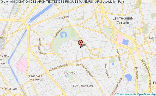plan association Association Des Architectes Des Risques Majeurs - Arm Paris