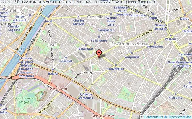 plan association Association Des Architectes Tunisiens En France (aatuf) Paris