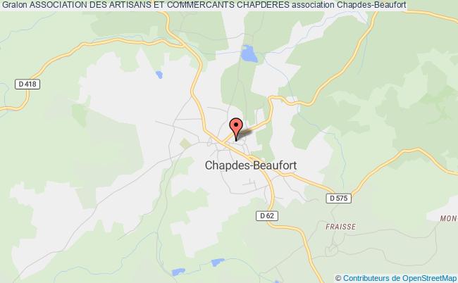 plan association Association Des Artisans Et Commercants Chapderes Chapdes-Beaufort