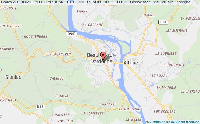plan association Association Des Artisans Et Commercants Du Bellocois Beaulieu-sur-Dordogne