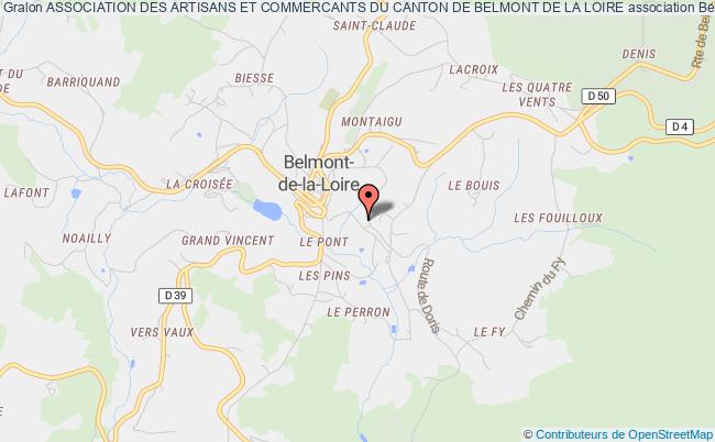 plan association Association Des Artisans Et Commercants Du Canton De Belmont De La Loire Belmont-de-la-Loire